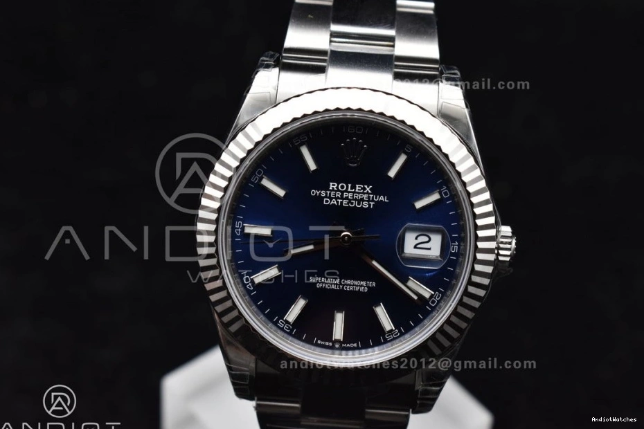 1:1 DateJust Bracelet On Blue 41 Resilient SS Oyster 613 VS Best 126334 Edition VSF Dial 904L 1119